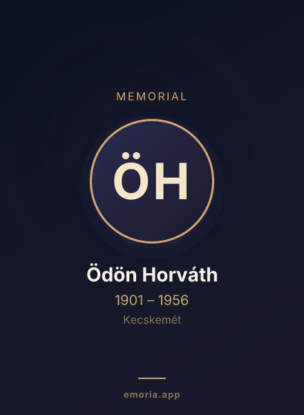 Memorial portrait of Ödön Horváth