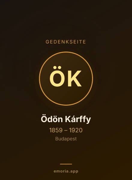 Gedenkportrait von Ödön Kárffy