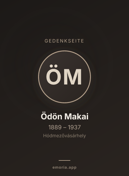 Gedenkportrait von Ödön Makai