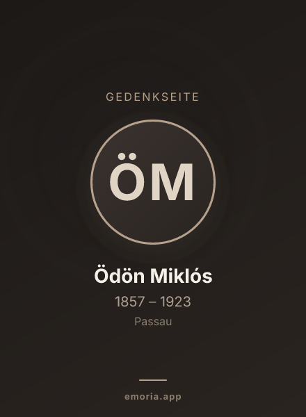 Gedenkportrait von Ödön Miklós
