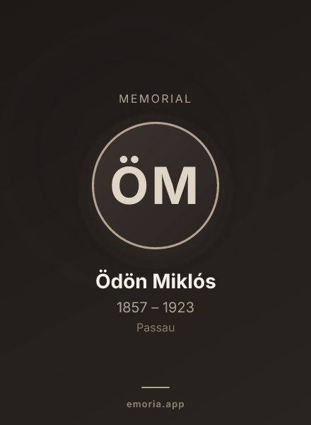 Memorial portrait of Ödön Miklós