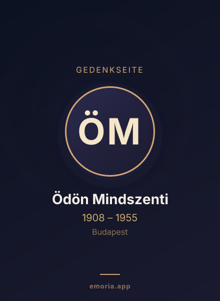 Gedenkportrait von Ödön Mindszenti