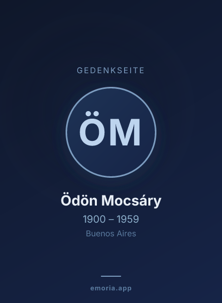 Gedenkportrait von Ödön Mocsáry