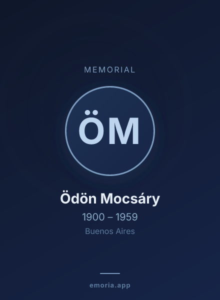 Memorial portrait of Ödön Mocsáry