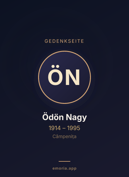 Gedenkportrait von Ödön Nagy