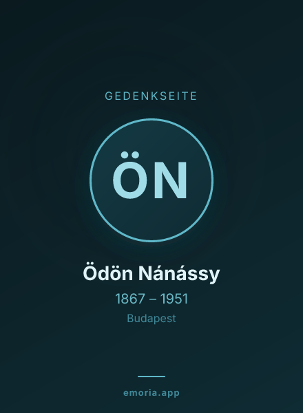 Gedenkportrait von Ödön Nánássy