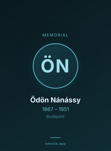 Memorial portrait of Ödön Nánássy