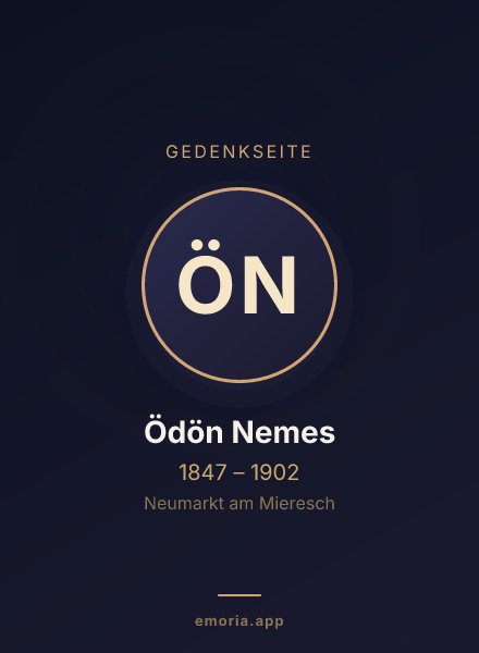Gedenkportrait von Ödön Nemes