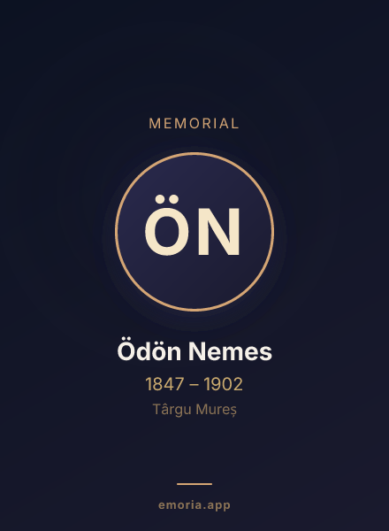 Memorial portrait of Ödön Nemes