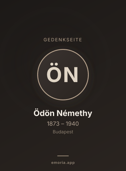 Gedenkportrait von Ödön Némethy
