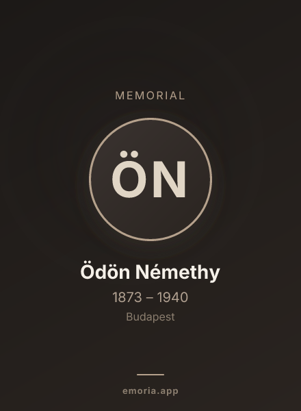 Memorial portrait of Ödön Némethy