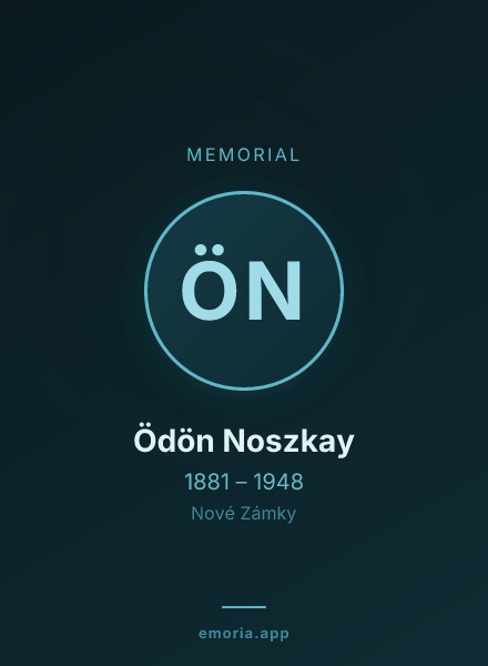 Memorial portrait of Ödön Noszkay