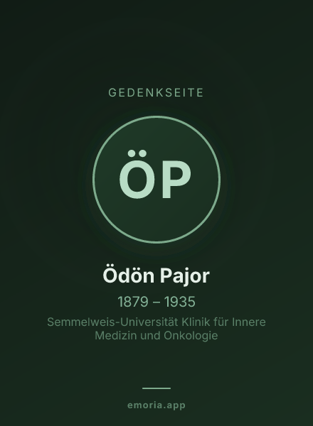 Gedenkportrait von Ödön Pajor