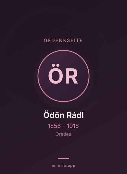Gedenkportrait von Ödön Rádl