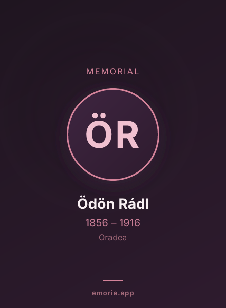 Memorial portrait of Ödön Rádl