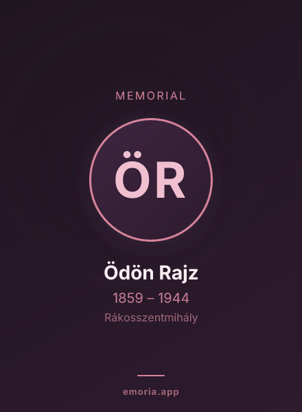 Memorial portrait of Ödön Rajz
