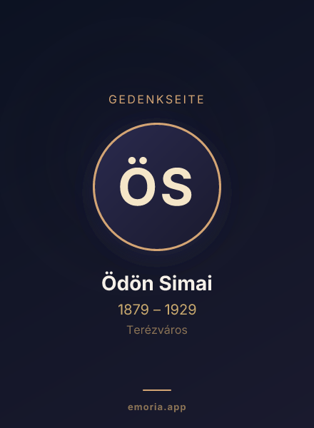 Gedenkportrait von Ödön Simai