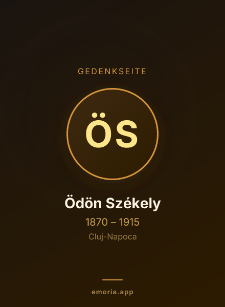 Gedenkportrait von Ödön Székely