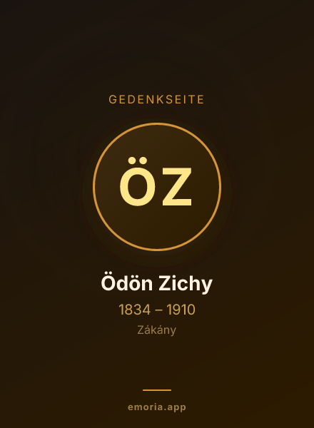 Gedenkportrait von Ödön Zichy