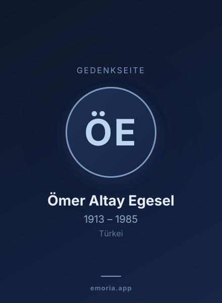 Gedenkportrait von Ömer Altay Egesel