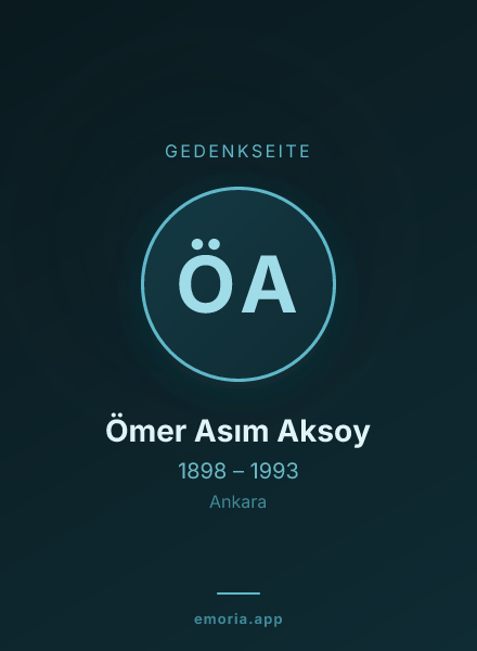 Gedenkportrait von Ömer Asım Aksoy