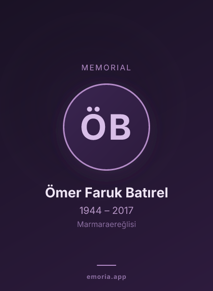 Memorial portrait of Ömer Faruk Batırel