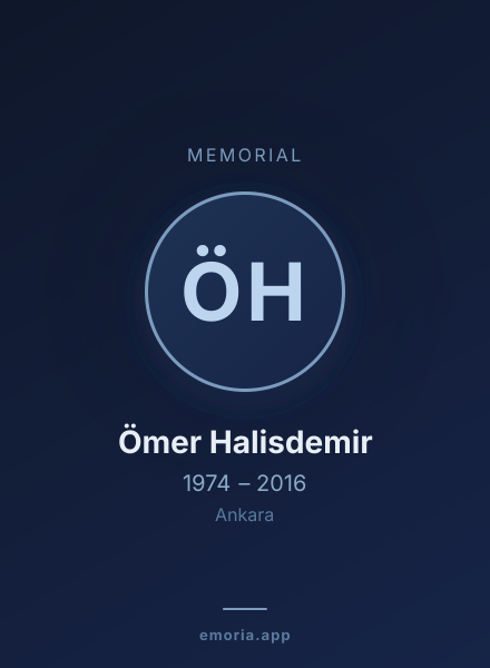 Memorial portrait of Ömer Halisdemir