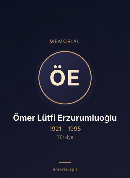 Memorial portrait of Ömer Lütfi Erzurumluoğlu