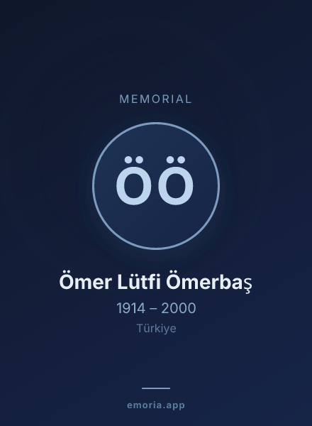 Memorial portrait of Ömer Lütfi Ömerbaş