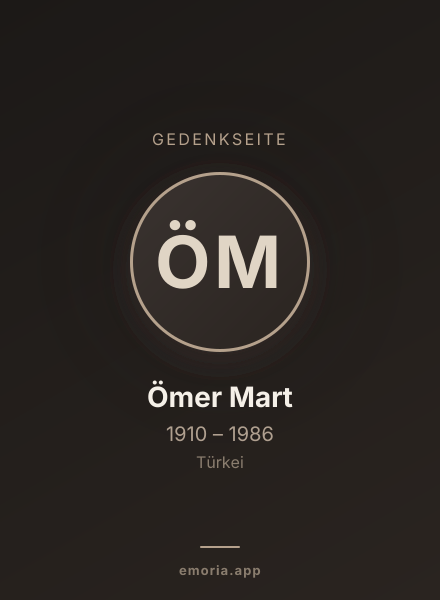 Gedenkportrait von Ömer Mart