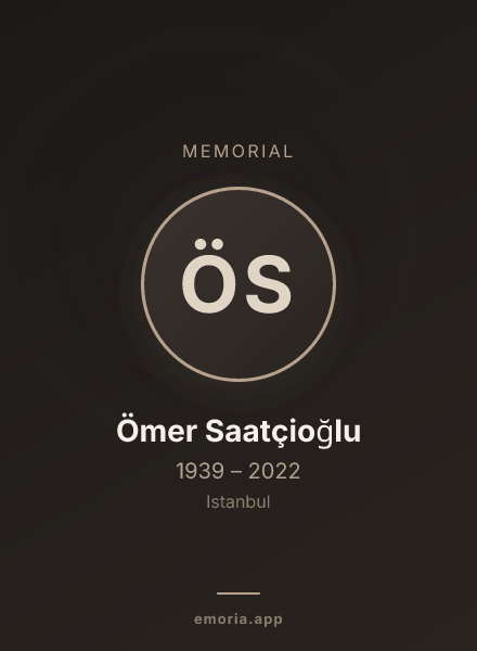 Memorial portrait of Ömer Saatçioğlu