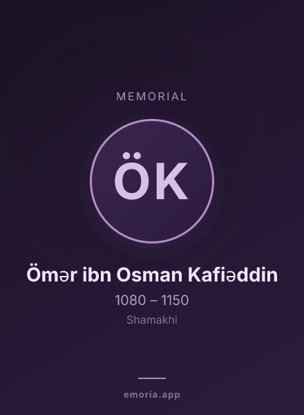 Memorial portrait of Ömər ibn Osman Kafiəddin