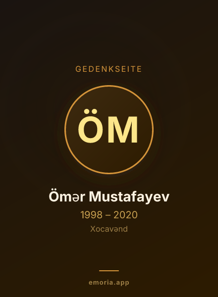 Gedenkportrait von Ömər Mustafayev