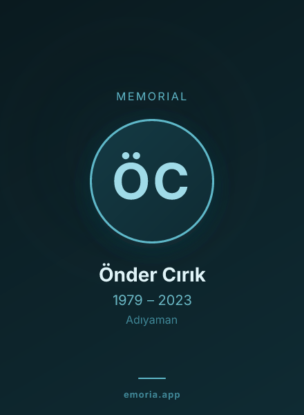 Memorial portrait of Önder Cırık