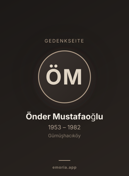 Gedenkportrait von Önder Mustafaoğlu