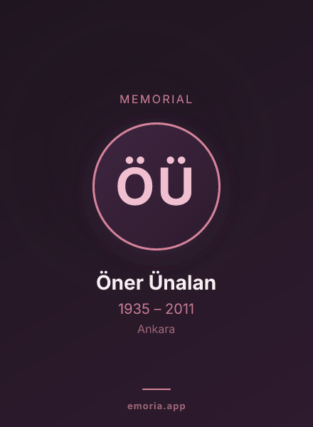 Memorial portrait of Öner Ünalan