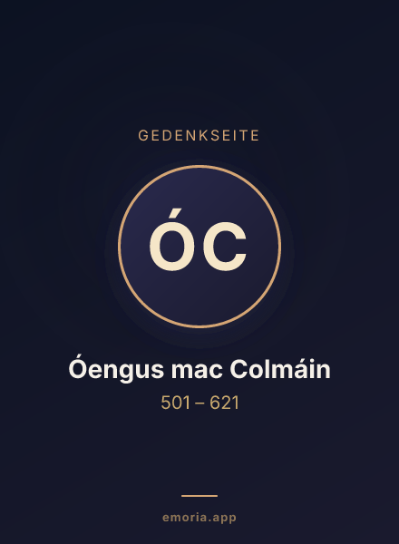 Gedenkportrait von Óengus mac Colmáin