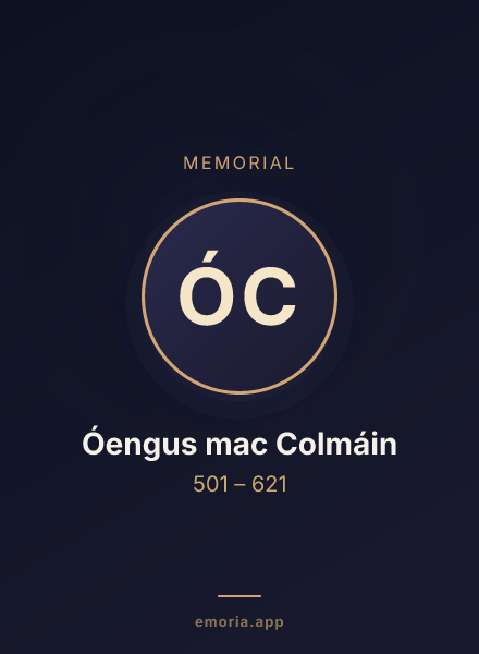 Memorial portrait of Óengus mac Colmáin