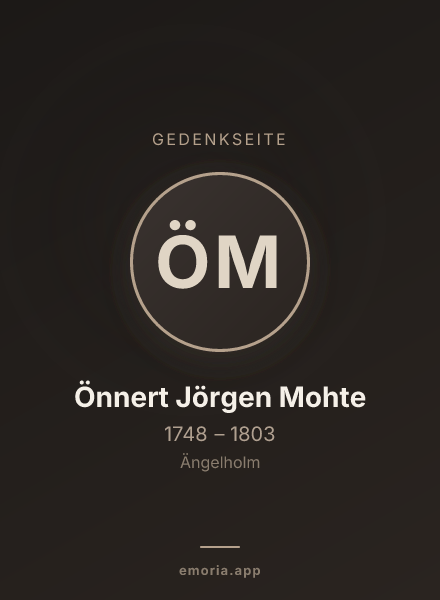 Gedenkportrait von Önnert Jörgen Mohte