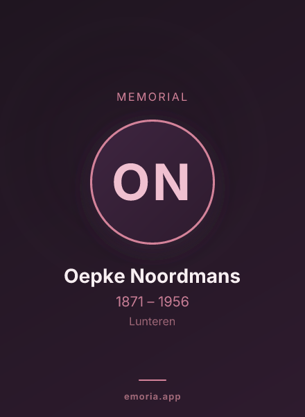 Memorial portrait of Oepke Noordmans
