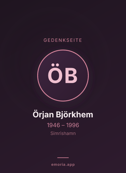 Gedenkportrait von Örjan Björkhem
