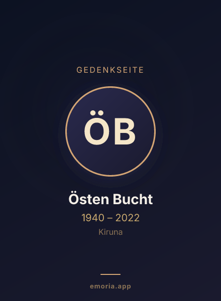 Gedenkportrait von Östen Bucht