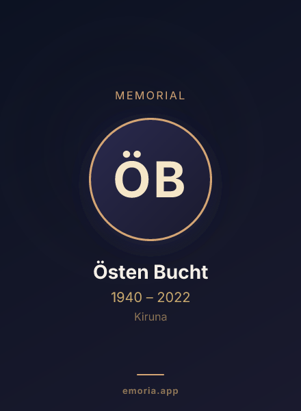 Memorial portrait of Östen Bucht
