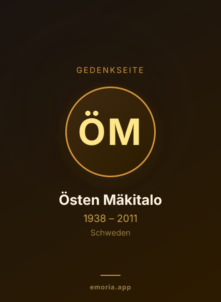 Gedenkportrait von Östen Mäkitalo