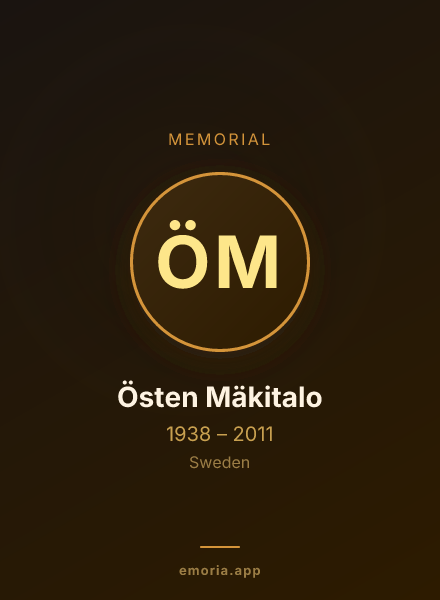Memorial portrait of Östen Mäkitalo