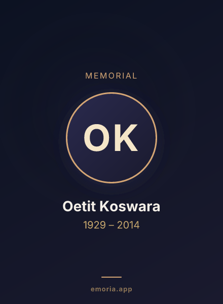 Memorial portrait of Oetit Koswara