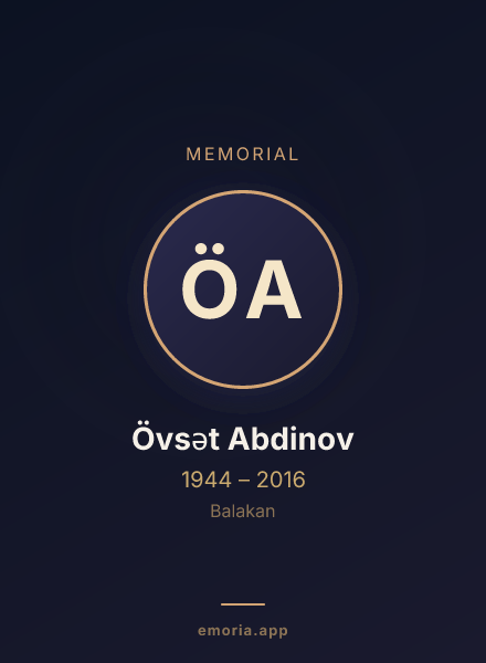 Memorial portrait of Övsət Abdinov