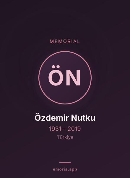 Memorial portrait of Özdemir Nutku