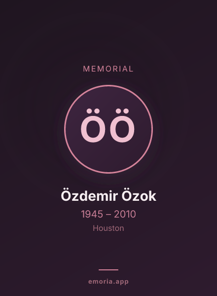 Memorial portrait of Özdemir Özok