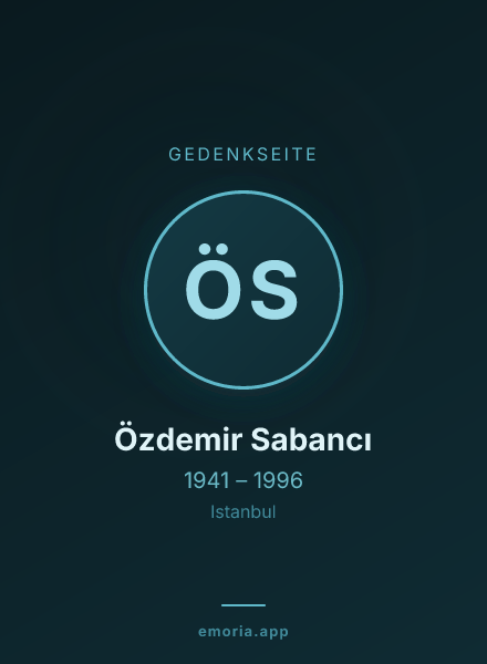 Gedenkportrait von Özdemir Sabancı